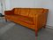 Divano MH195 vintage in pelle color cognac di Mogens Hansen per MH Furniture, Danimarca, Immagine 2