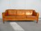Vintage Model MH195 Danish Cognac Leather Sofa by Mogens Hansen for MH Furniture, Image 1