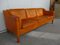 Sofá modelo MH195 danés vintage de cuero coñac de Mogens Hansen para MH Furniture, Imagen 3
