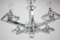 Chrome and Glass Chandelier, 1930s, Image 3