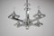 Chrome and Glass Chandelier, 1930s, Image 4