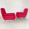 Rote Italienische Mid-Century Sessel von Gio Ponti, 1950er, 2er Set 10