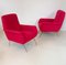 Mid-Century Italian Red Armchairs by Gio Ponti, 1950s, Set of 2 5