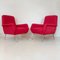 Mid-Century Italian Red Armchairs by Gio Ponti, 1950s, Set of 2 2