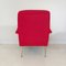 Mid-Century Italian Red Armchairs by Gio Ponti, 1950s, Set of 2 13
