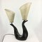 Mid-Century Black Ceramic Table Lamp 1