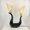 Mid-Century Black Ceramic Table Lamp 12