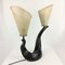 Mid-Century Black Ceramic Table Lamp 3