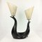 Mid-Century Black Ceramic Table Lamp, Image 2