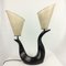 Mid-Century Black Ceramic Table Lamp 4