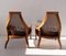 Mid-Century Sessel mit Gestell aus Nussholz & Rohrgeflecht von American of Martinsville, 1960er, 2er Set 3