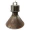 Vintage Industrial Green and Brown Metal Pendant Lamp, Image 3