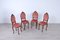 Pink Velvet Dining Chairs, 1960s, Set of 4 2