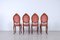 Esszimmerstühle mit rosafarbenen Samtbezügen, 1960er, 4er Set 7