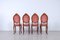 Pink Velvet Dining Chairs, 1960s, Set of 4 7