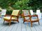 Set of Teak Lounge Chairs, 1950s 10