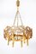 Gilt Brass and Cut Crystal Glass Model Juwel Chandelier from Palwa, 1970s, Image 6