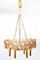 Gilt Brass and Cut Crystal Glass Model Juwel Chandelier from Palwa, 1970s, Image 4