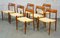 Danish Model 75 Dining Chairs, 1960s, Set of 7 1