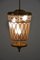 Lampada da soffitto in vetro e ottone, Italia, anni '40, Immagine 6