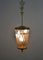 Italian Glass and Brass Ceiling Lamp, 1940s 5