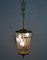 Lampada da soffitto in vetro e ottone, Italia, anni '40, Immagine 2