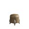 Camel Coloured Aged Wood Pouf from CA Spanish Handicraft, Image 1