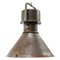 Mid-Century Industrial Green and Brown Metal Pendant Lamp, Image 6