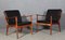 Black Aniline Leather PJ112 Lounge Chair by Ole Wanscher for Poul Jeppesens Møbelfabrik, 1960s 1