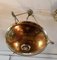 Italian Gold-Colored Ceiling Lamp with Uplighter, 1980s 2