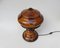 Vintage Art Deco Wooden Mushroom Table Lamps, Set of 2 5