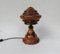 Vintage Art Deco Pilz Tischlampen aus Holz, 2er Set 23