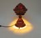 Vintage Art Deco Wooden Mushroom Table Lamps, Set of 2 26