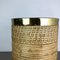 Mid-Century Rattan and Brass Umbrella Stand, Image 10