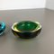 Vintage Murano Glass Sommerso Ashtray, Set of 2, Image 9