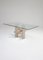 Vintage Travertine Dining Table by Willy Ballez 1