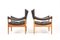 Mid-Century Danish Oak and Leather Lounge Chairs by Kristian Vedel, 1960s, Set of 2 4