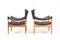 Mid-Century Danish Oak and Leather Lounge Chairs by Kristian Vedel, 1960s, Set of 2, Image 4