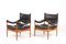 Mid-Century Danish Oak and Leather Lounge Chairs by Kristian Vedel, 1960s, Set of 2 7