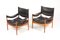 Mid-Century Danish Oak and Leather Lounge Chairs by Kristian Vedel, 1960s, Set of 2, Image 5