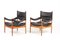 Mid-Century Danish Oak and Leather Lounge Chairs by Kristian Vedel, 1960s, Set of 2 6