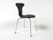 Chaise Mosquito en Cuir Noir par Arne Jacobsen pour Fritz Hansen 5