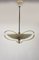 Brass and Curved Glass Chandelier from ESC Zukov, 1940s, Image 1