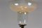 Lampadario in ottone e vetro curvo di ESC Zukov, anni '40, Immagine 17