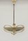 Brass and Curved Glass Chandelier from ESC Zukov, 1940s, Image 11