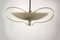 Brass and Curved Glass Chandelier from ESC Zukov, 1940s, Image 2