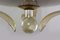 Lámpara de araña de latón y vidrio curvado de ESC Zukov, años 40, Imagen 13