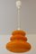 Austrian Orange Ceiling Lamp from Stölzle, 1960s, Image 5