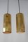 Decagonal Brass Ceiling Lamps, 1960s, Set of 2 10