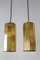 Decagonal Brass Ceiling Lamps, 1960s, Set of 2 9